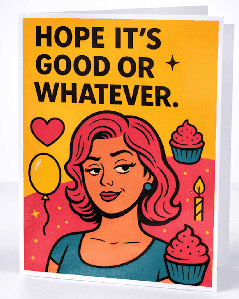Hope It’s Good or Whatever card