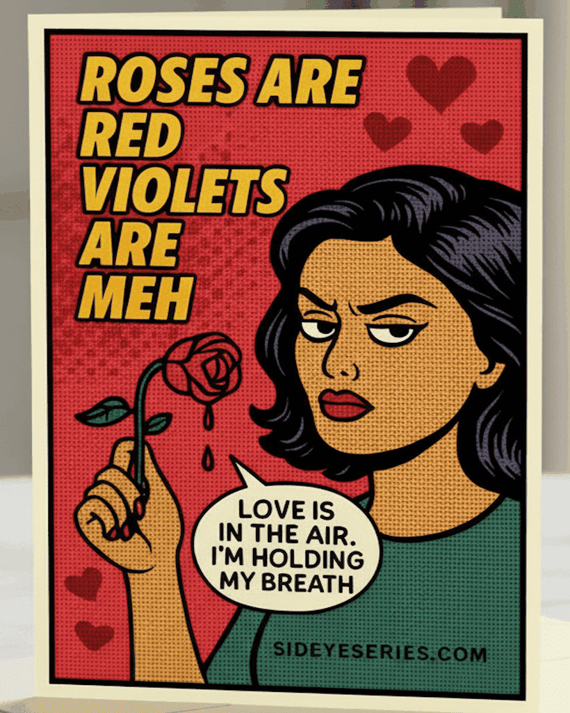 Roses Are Red, Violets Are Meh card